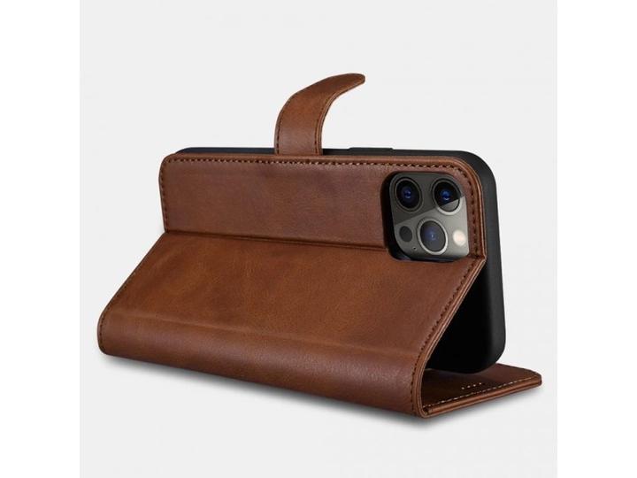 Image du produit iCarer iPhone 12 Pro Max - Crazy Horse Étui portefeuille en cuir véritable, 2en1 avec protection RFID, (Apple iPhone 12 Pro Max)