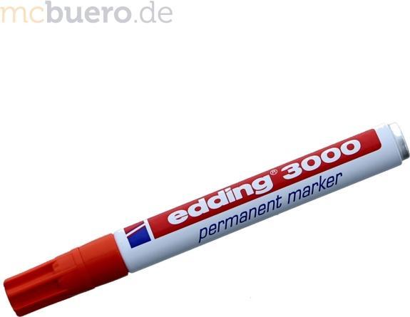 Image du produit Edding Marqueur permanent 3000 (Orange, 3 mm, 1 x)