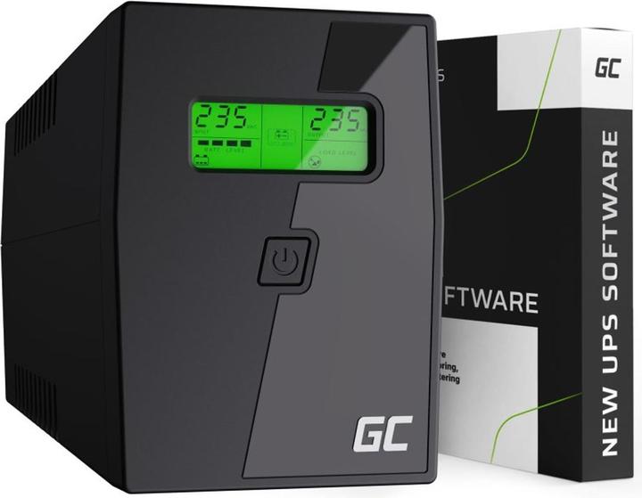 Produktbild GreenCell 600VA 360WÜberspannungsschutz 230V Black (0.60 VA, 360 W, Line-Interaktiv USV)