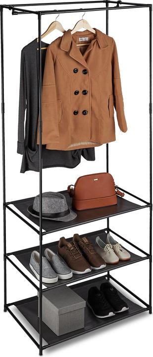 Image du produit Relaxdays Clothes Stand Shelves, Ouvert & Pliable