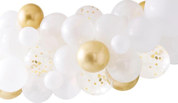 Image du produit Ginger Ray Arc à ballons blanc et chrome or