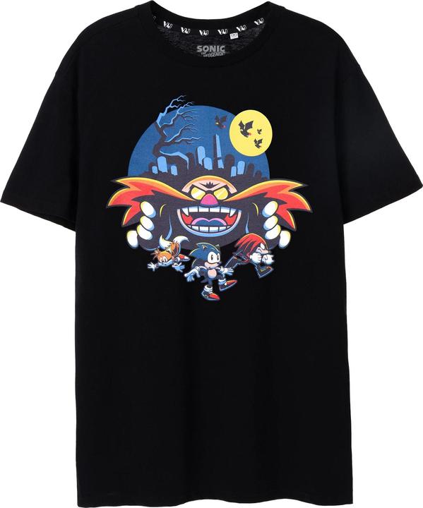 Actual product image Sonic The Hedgehog Mens Doctor Eggman Short-Sleeved Halloween T-Shirt (L)