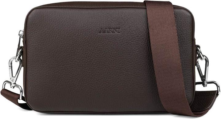 Aarni Large Crossbody Bag, dark brown/silver