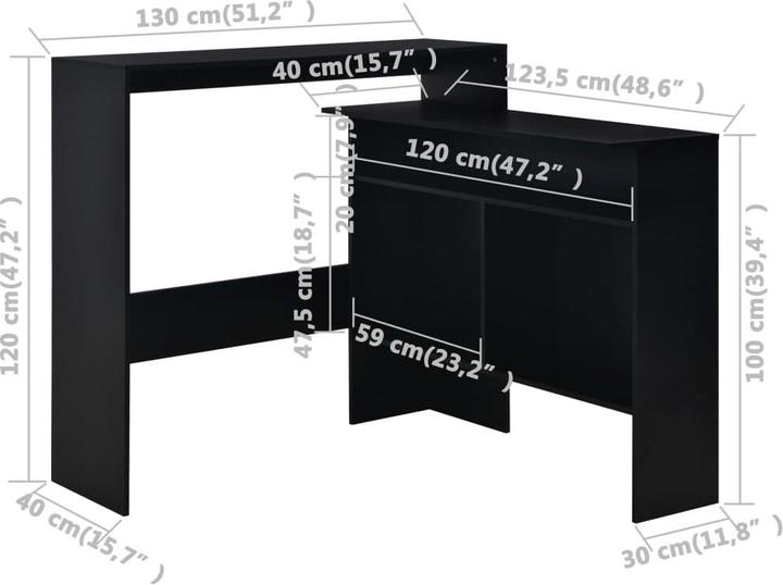 Produktbild VidaXL Meaghan (130 x 40 x 120 cm)