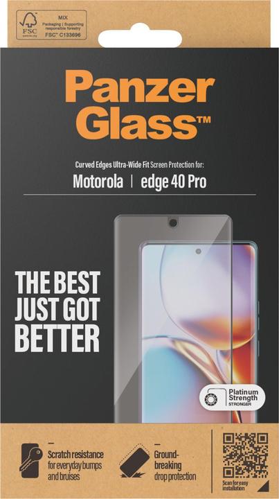 Immagine prodotto PanzerGlass Vestibilità ultra-ampia (1 Pezzo/i, Motorola Edge 40 Pro)