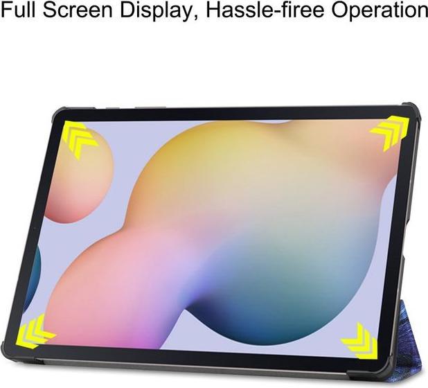 Actual product image MU Style Triple folding cover with pattern (Galaxy Tab S7+)