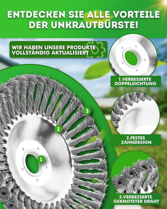 Actual product image Ladami Unkrautbürste für Freischneider (Weed whacker, Garden machinery attachment)