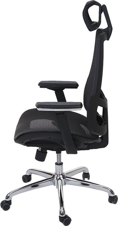 Immagine prodotto Swisshandel24 Sedia da ufficio, sedia da scrivania, funzione scorrevole tessuto/tessuto ISO9001 - nero/nero