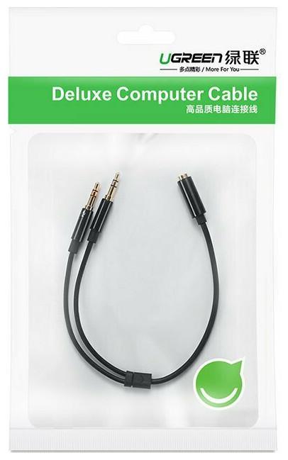 Produktbild Ugreen Mikrofon und Kopfhörer Y Splitter 3.5 mm Klinke (0.20 m, 3.5mm Klinke (AUX))