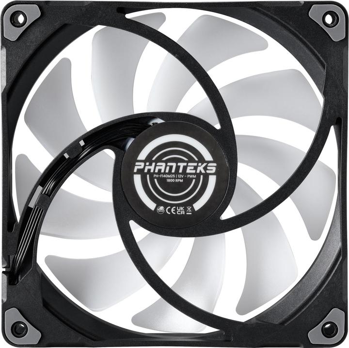 Actual product image Phanteks M25 PWM D-RGB fan - 140mm, black (140 mm, 1 x)