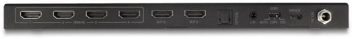 Produktbild Delock HDMI Matrix Switch 4 x HDMI in zu 2 x HDMI out 4K 60 Hz mit Audio Extraktor