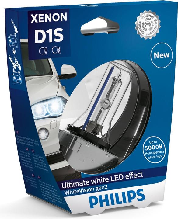 Produktbild Philips XenonScheinwerferlampe WhiteVision Gen2 (D1S)