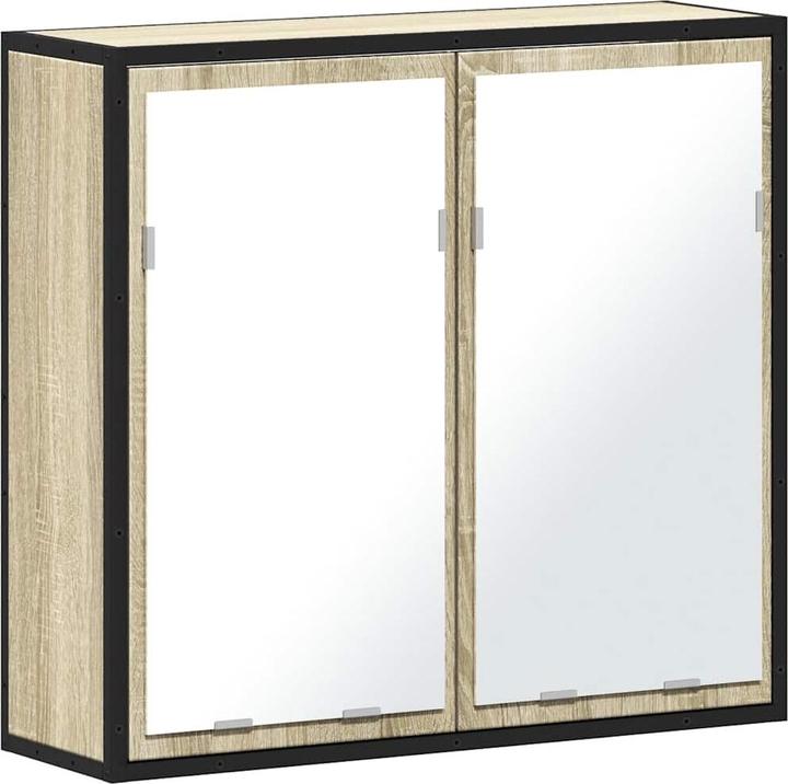 Produktbild VidaXL Bad-Spiegelschrank Sonoma-Eiche 65x20x60 cm Holzwerkstoff (65 x 20 x 60 cm)