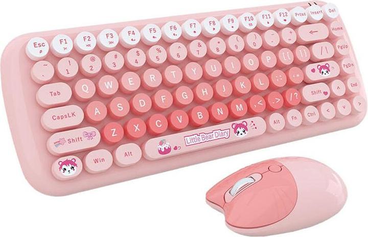 Productafbeelding Mofii Candy Nieuw 2.4G Draadloos Toetsenbord + Muis Set (Roze) (NL, Draadloze)