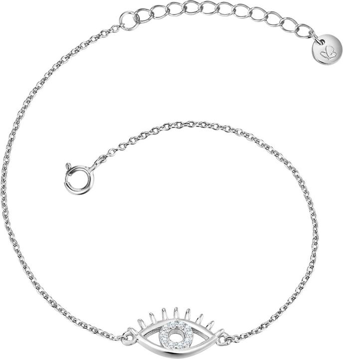 Glanzstücke München Damen Armband Allsehendes Auge Sterling Silber - 34674 (17 cm, Sterling Silber 100%)
