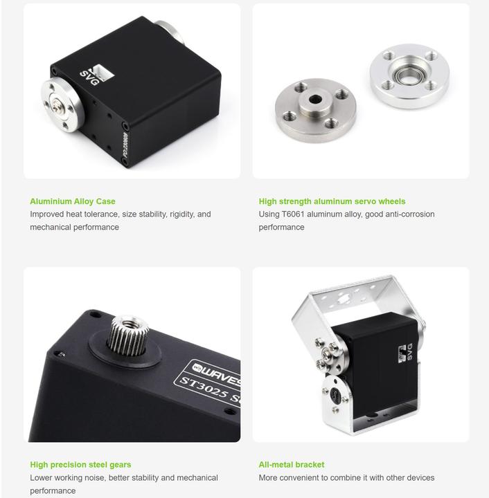 Immagine prodotto WaveShare ST3025 40kg Servo Bus Seriale