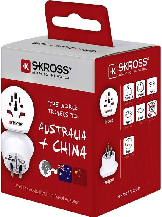 Actual product image Skross World to Australia + China