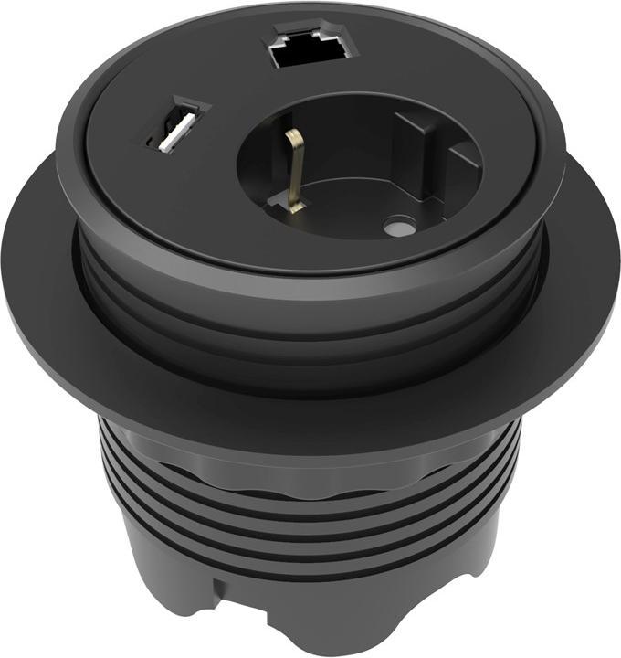 NoName Powerdot Black (1 x, CEE 7/3, 1.25 m)