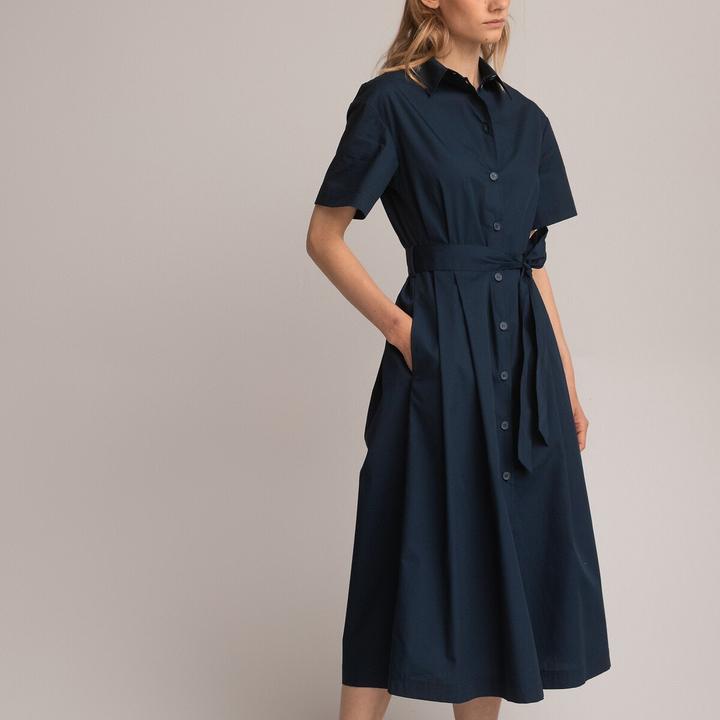 Image du produit La Redoute Collections Robe chemisier avec ceinture à nouer (40)