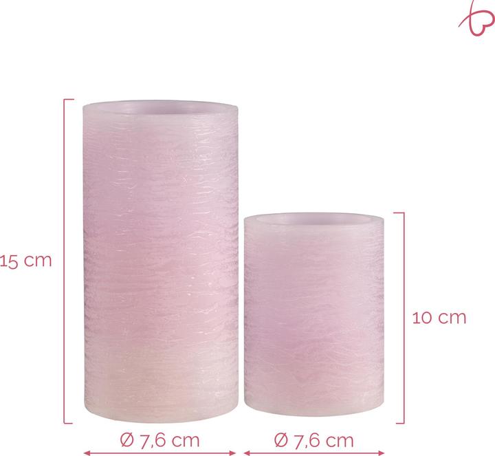 Image du produit Pauleen Bougie de cire LED Cosy Lilac (lot de 2) (2 x)