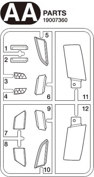 Actual product image Tamiya AA-Parts Glass parts seemw. Scania 770S