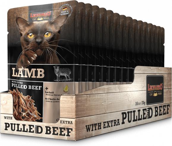 Produktbild Leonardo Cat Food Lamb & Pulled Beef (Adult, 1 Stk., 90 g)