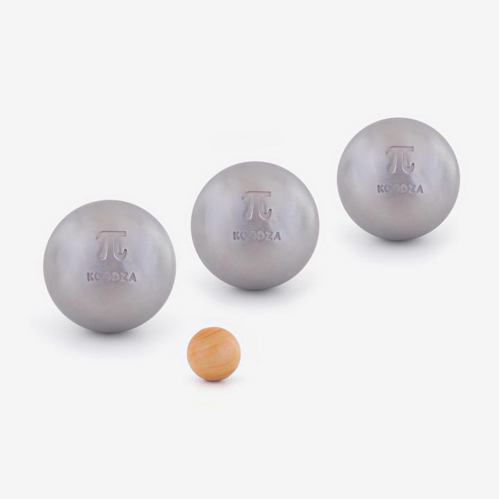 Immagine prodotto Decathlon Boulekugeln halbweich PI Edelstahl Wettkampf ×3 (3 x, 71 mm)