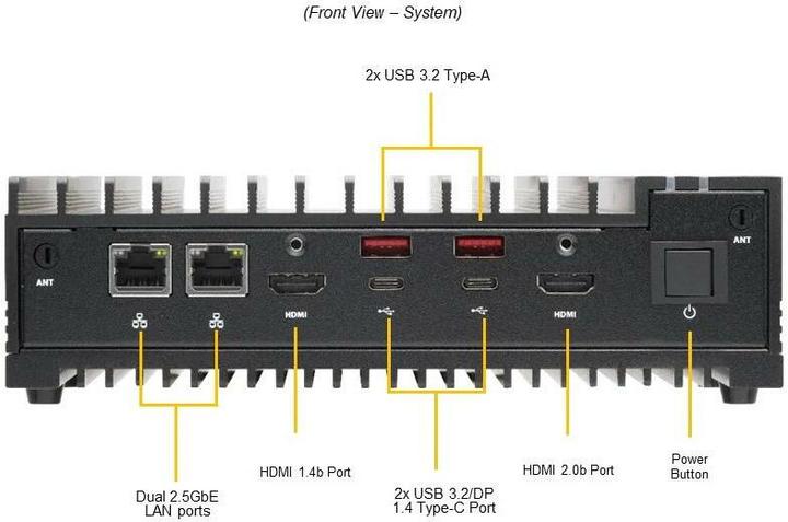 Actual product image Supermicro Barebone SuperServer SYS-E100-13AD-L, processor family