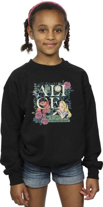 Actual product image Disney Girls Alice In Wonderland Leafy Garden Sweatshirt (128)