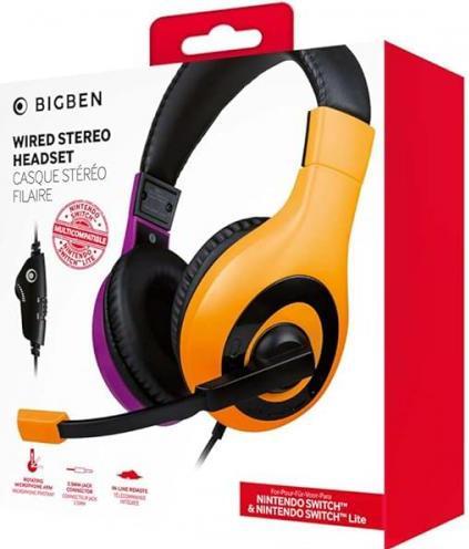 Actual product image Bigben Cuffie Stereo Gaming V1 Bicolor Fucsia/Arancione Switch