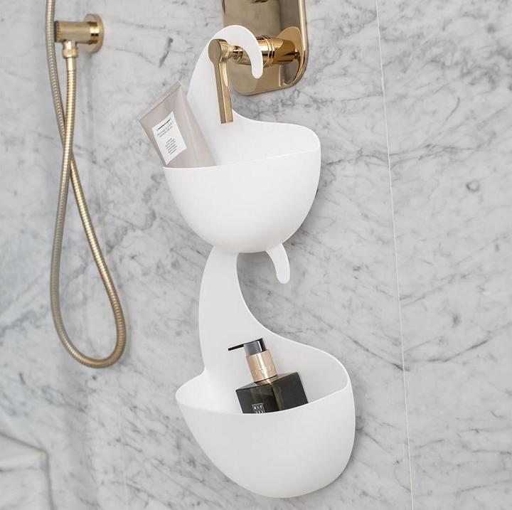Actual product image Koziol Shower centre holder Surf M, blue, attachment: Hook (7 x 22 x 25 cm)