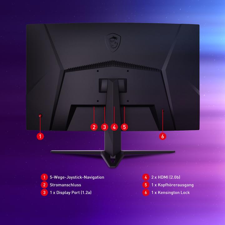 Image du produit MSI Optix G32CQ4DE E2 (2560 x 1440 pixels, 32")