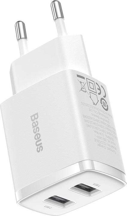 Produktbild Baseus Compact Charger 2U 10.5W EU White (10.50 W)