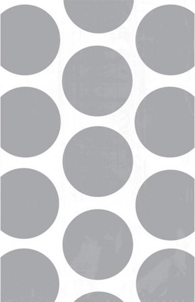Actual product image Amscan 10 paper bags polka dot silver 11.3 x 17.7 cm