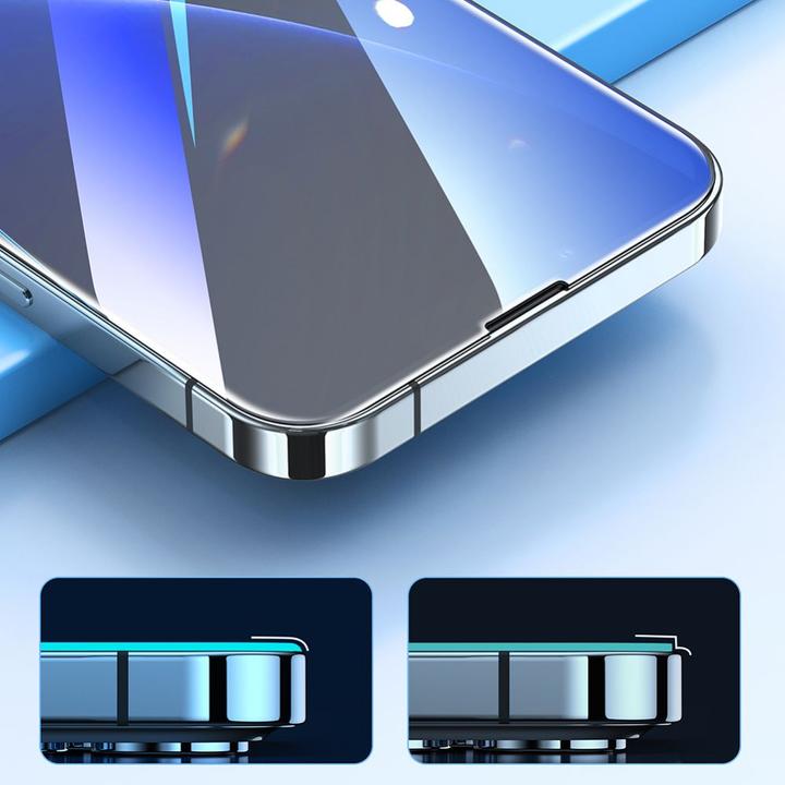Actual product image Joyroom Easy Fit Full Screen tempered glass with mounting rack for iPhone 14 Pro Max (6.7 ") (J (1 Piece, Apple iPhone 14 Pro Max)