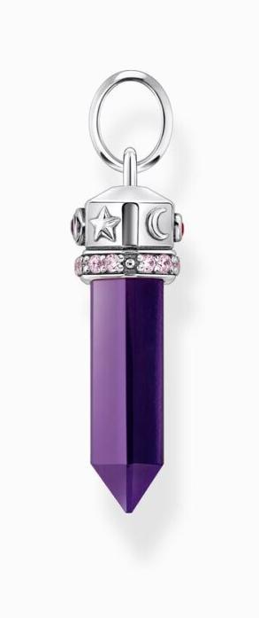 Produktbild Thomas Sabo Kettenanhänger mit facettierten imitierten Amethyst Silber geschwärzt (925er Silber)
