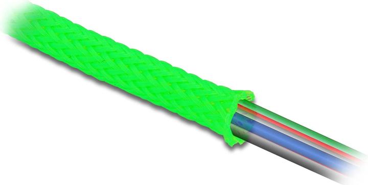 Actual product image Delock Braided hose stretchable 2 m x 50 mm green (Cable conduit, 200 cm)