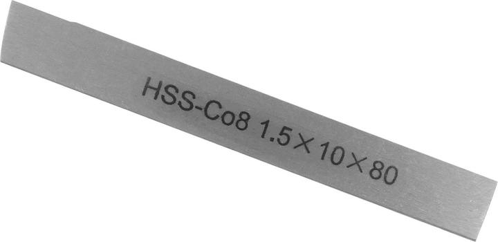 Actual product image Paulimot HSS-Ersatzmesser 1,5 x 10 x 80 mm (8 % Kobalt) für Abstechstahlhalter (1 Sheets)