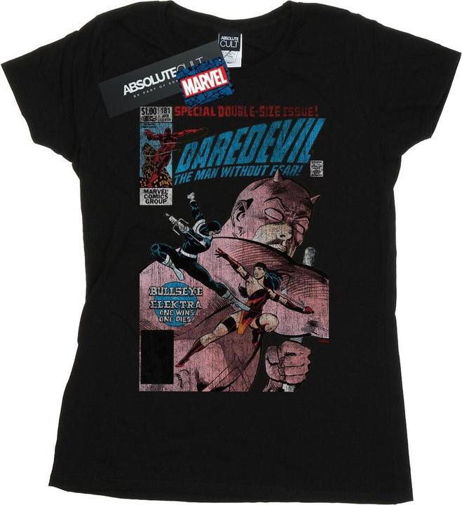 Image du produit - T-shirt DAREDEVIL DISTRESSED BULLSEYE VS ELEKTRA COVER - Femme (S)