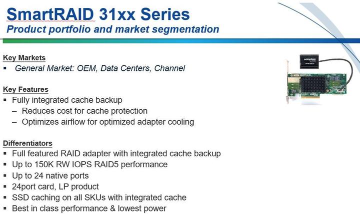 Image du produit Adaptec SmartRAID 3154-8i : PCI-Ex8 Contr.