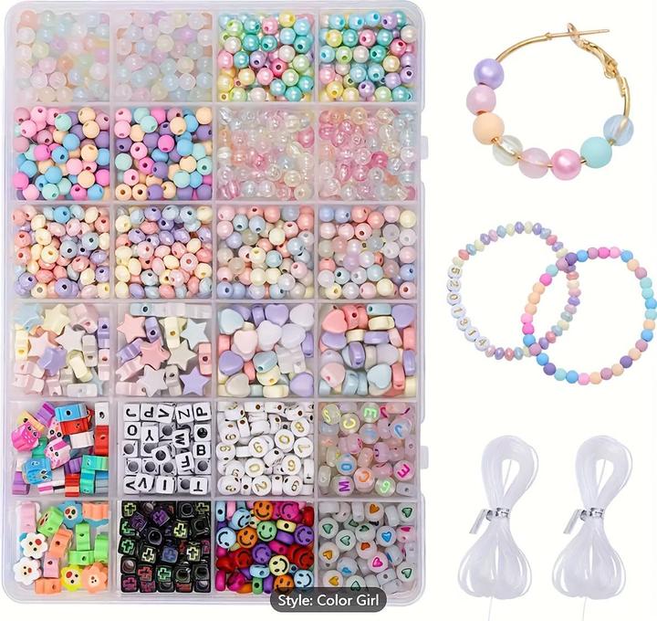 Activity Board 1pc 800pcs Hot Selling Bunte Glitter Farbe Perlen Zubehör Brief Zubehör Schmuck DIY Set