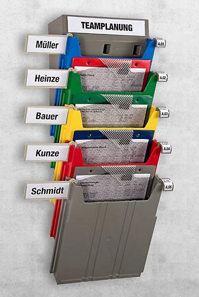 Actual product image Eichner BIG wall-mounted sorting system, for format A4, filling height 34 mm, grey (A4 portrait)