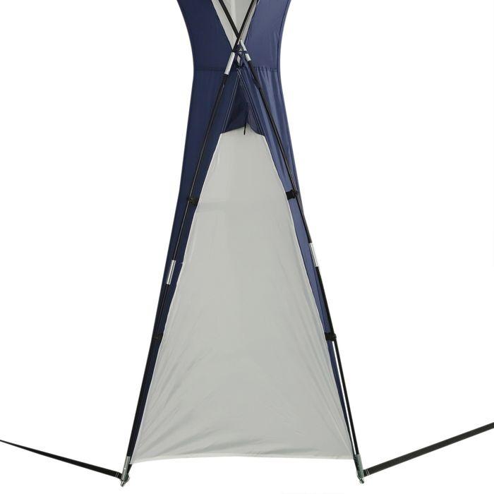 Produktbild Swisshandel24 Festzelt Partyzelt Sonnenschutz wetterfest Glasfaserstange + Polyester Cremeweiss + Blau 3,5 x 3,5 x (350 cm, 350 cm)