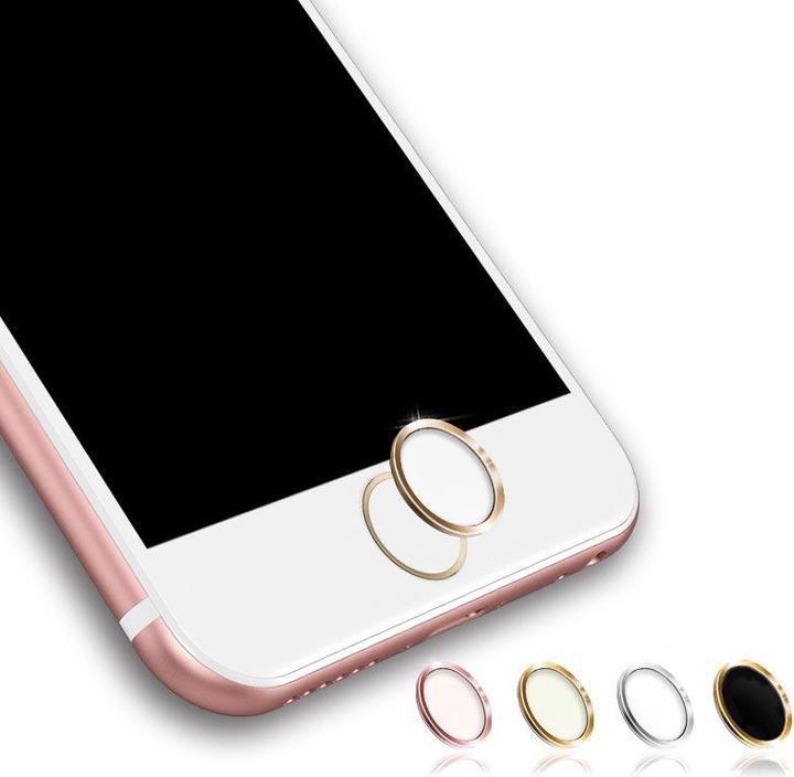 Actual product image Hermex Apple iPhone SE Home Button Touch ID Button Protector gold white