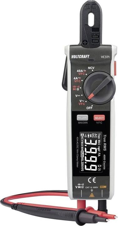 Voltcraft VC371 Stroomtang digitaal CAT III 600V Weergave (aantal): 4000 (CAT III 600V)