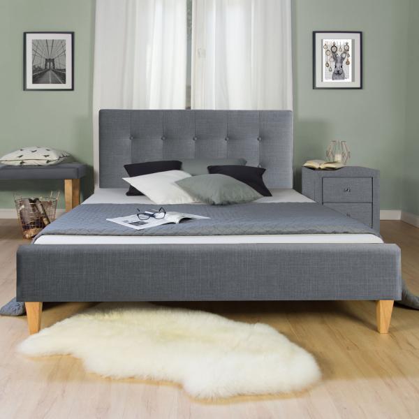 Produktbild Homestyle4u Polsterbett mit Matratze und Lattenrost (120 x 200 cm)
