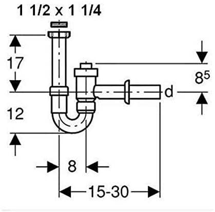 Produktbild Geberit Siphon für Spülbecken (Siphon-Montagematerial)
