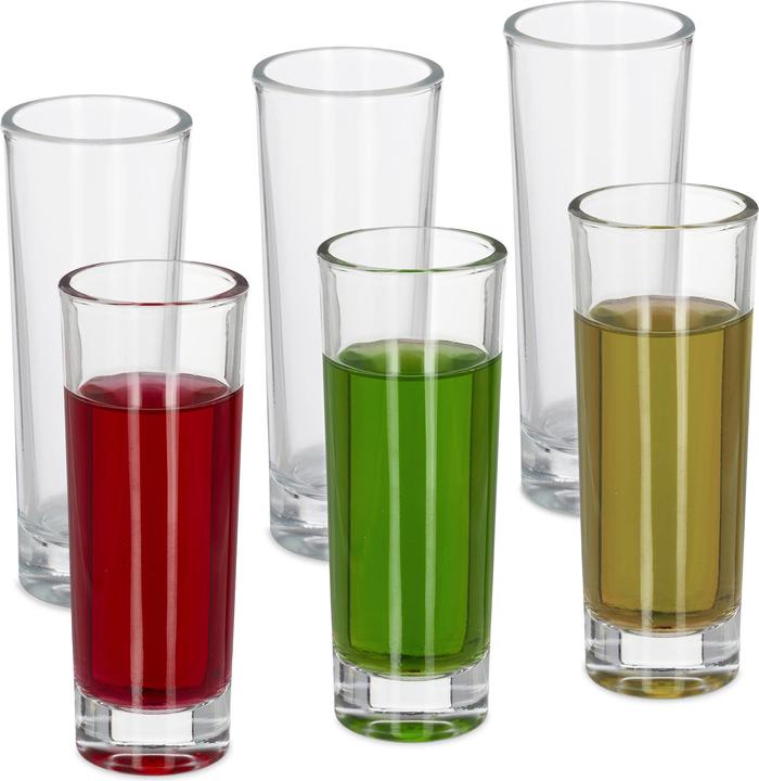 Relaxdays 6x shot glass (0.60 dl, 1 x, Shot glass)
