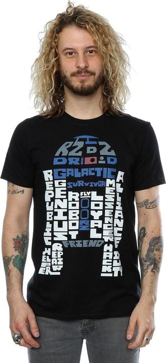 Image du produit Star Wars - T-shirt R2-D2 TEXT HEAD - Homme (L)