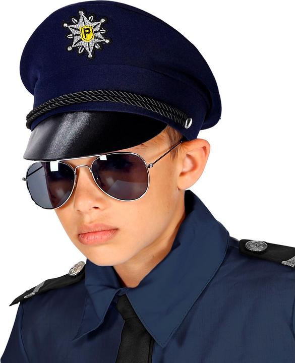 Actual product image Widmann Police cap blue with black visor for children